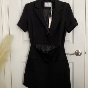 Stylish Black Blazer Dress